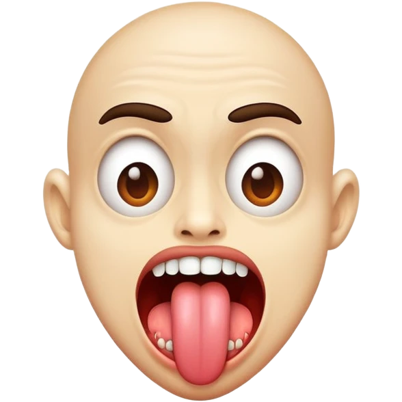 Freaky tongue out emoji