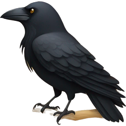 Crow with a golden circle behind it’s head  emoji