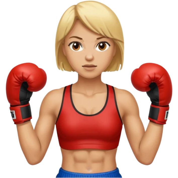 blonde famale boxer emoji