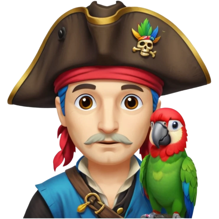 Pirates and parrot emoji