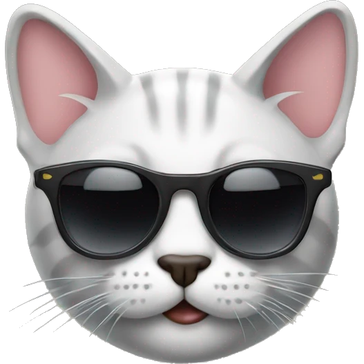 Cat with sunglasses emoji