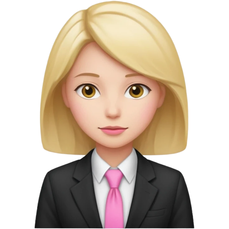 woman with pink tie and blazer emoji
