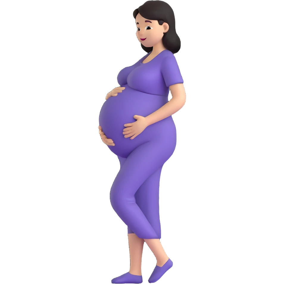 pregnant woman expecting a baby emoji