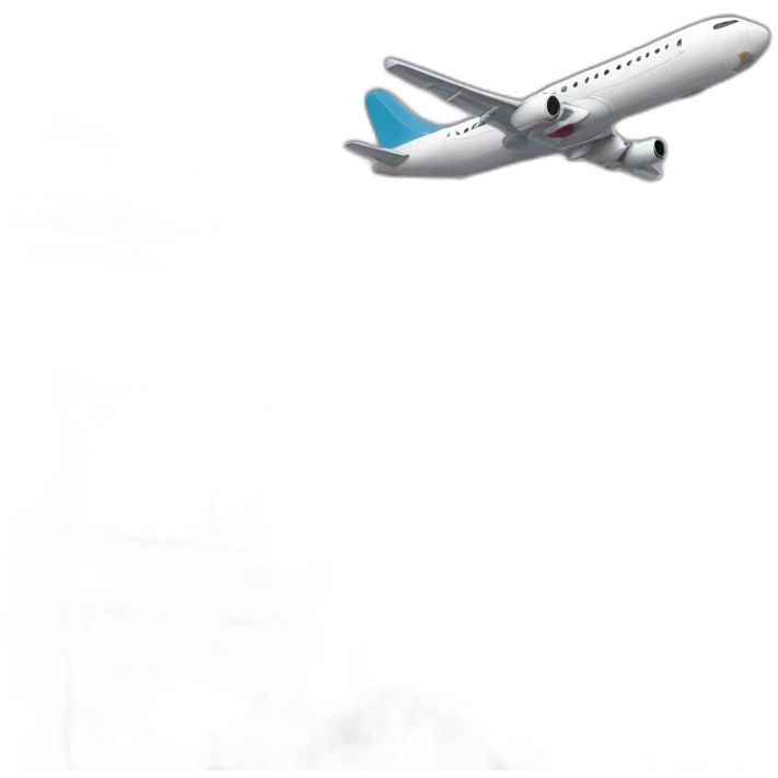 deux bulding et avion in love emoji