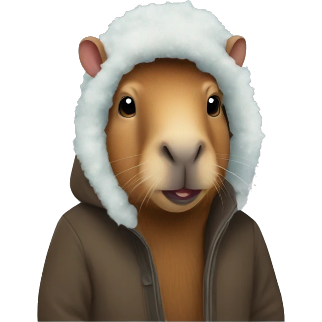 Winter capibara emoji