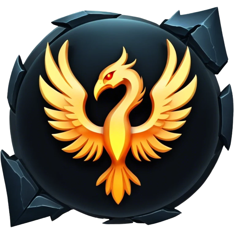 phoenix rune black  emoji