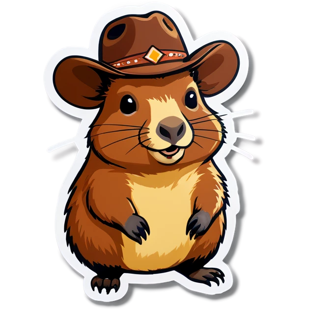 Cowboy capybara emoji