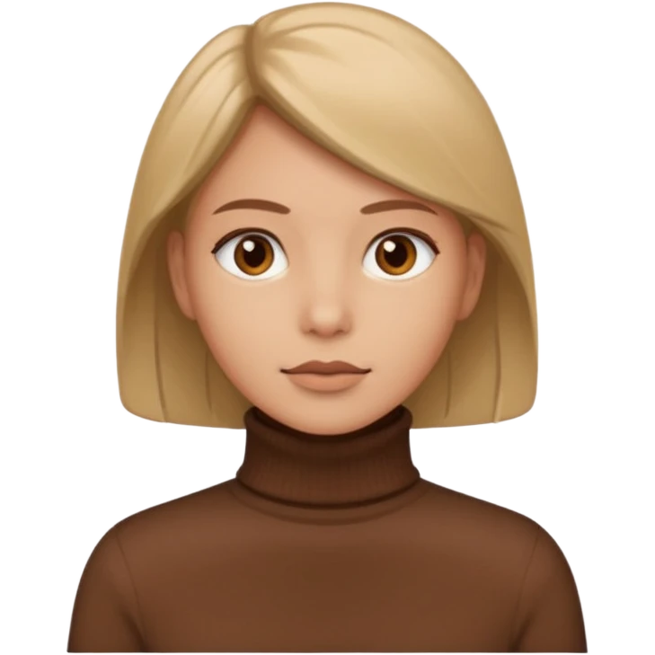 create an emoji, brown turrleneck emoji