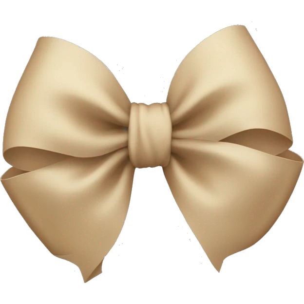 Beige bow emoji