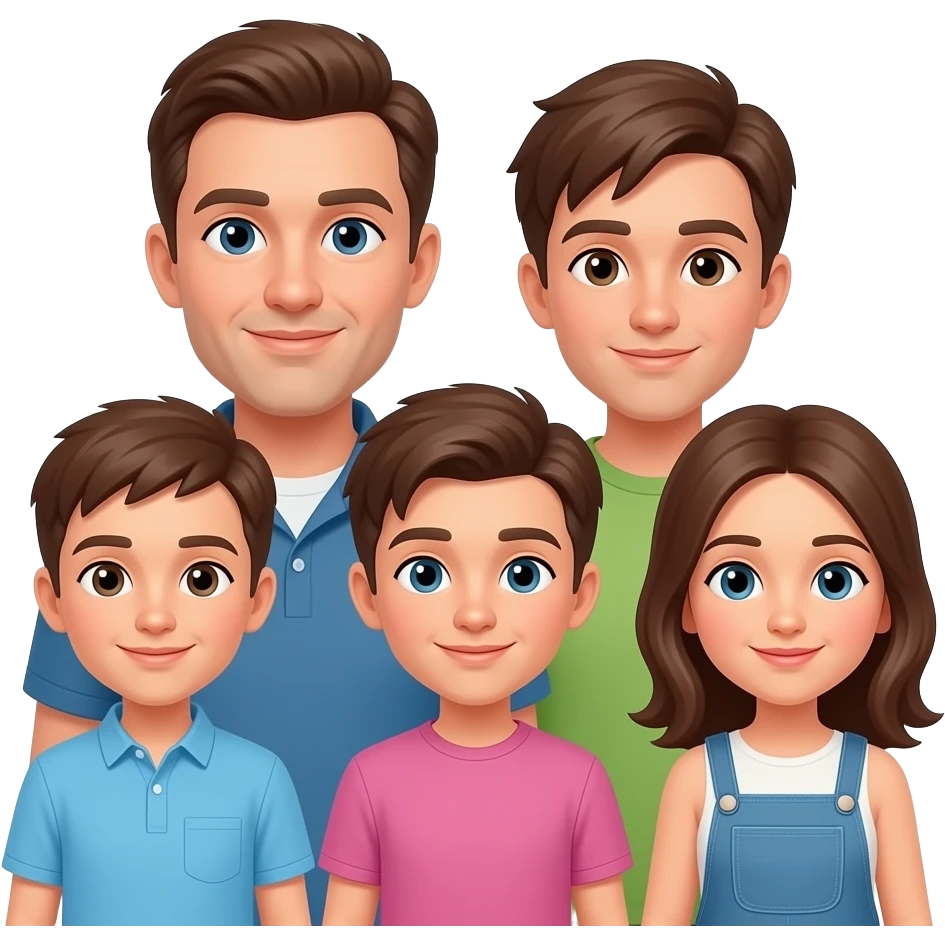 man woman boy boy boy girl emoji