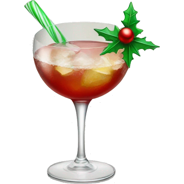Christmas cocktail emoji