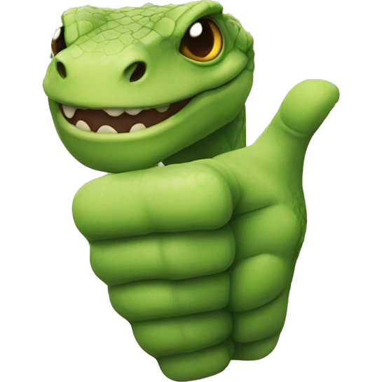 Reptilian thumbs up emoji