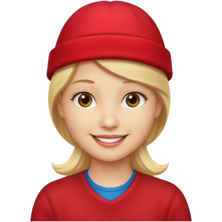 Red hat blond hair emoji