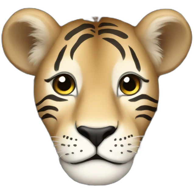Half lion, half zebra emoji