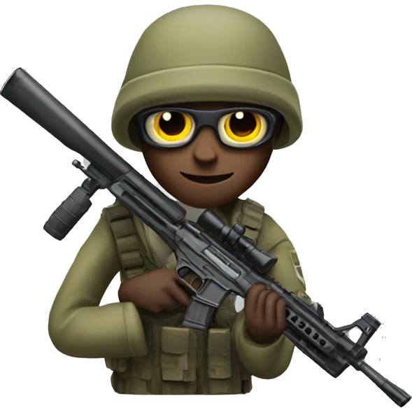Call Of Duty character with a sniper rifle  emoji