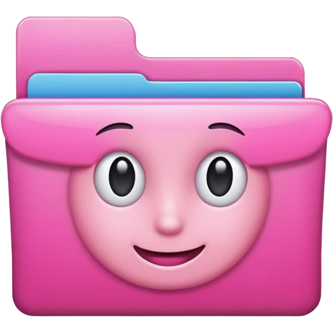 mix pink forward facing folder emoji