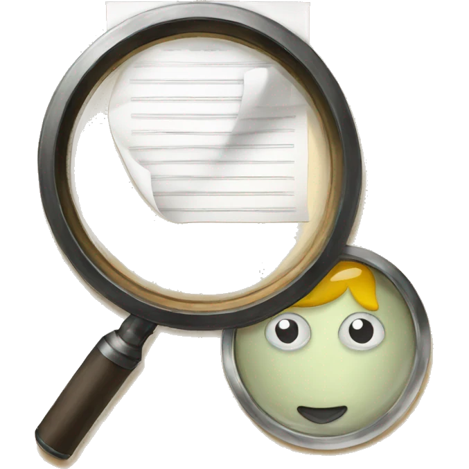 Document with magnifying glass emoji