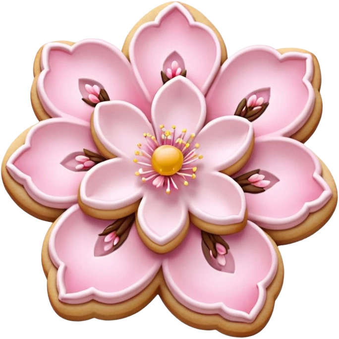 Cherry blossom shaped cookies  emoji