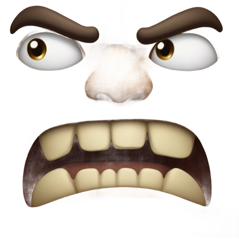 Angry face emoji