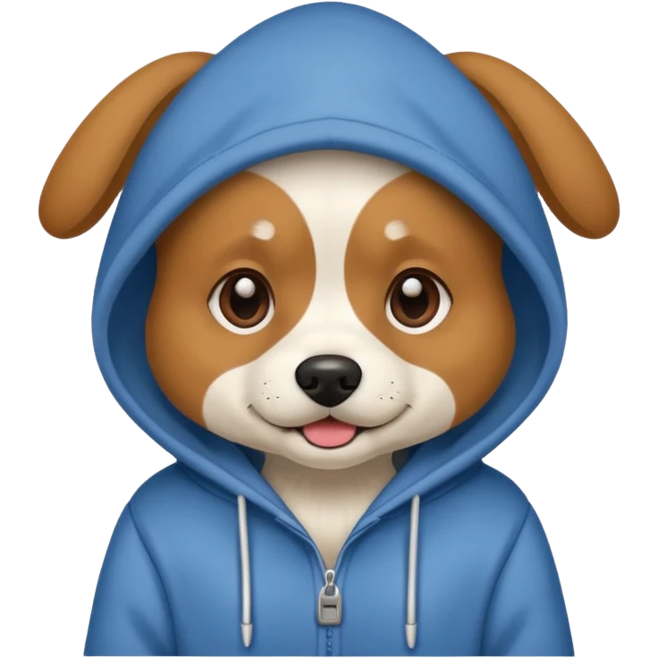 Dog with a hoodie emoji