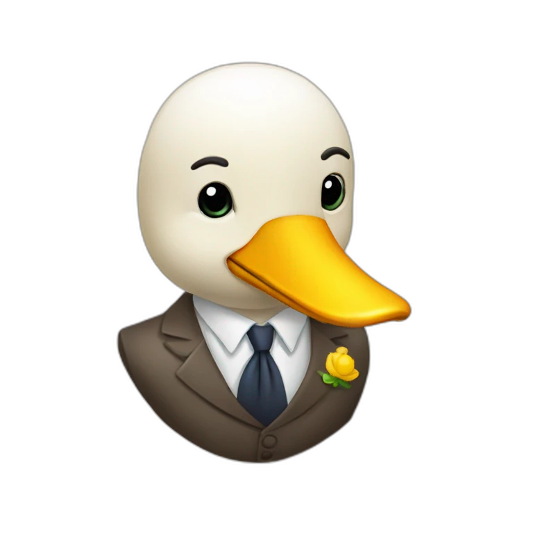 Pato con corbata emoji