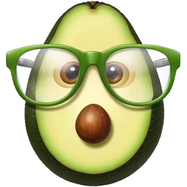 Avocado with glasses emoji