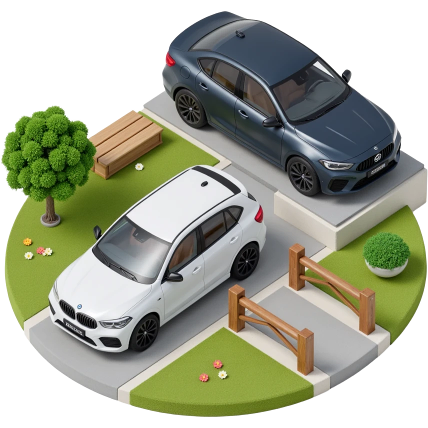 black cars being compared emoji
