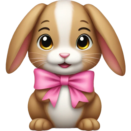 Bunny with a pink bow emoji