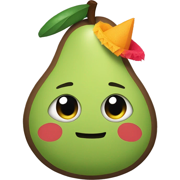 Avocado wearing piñata ears emoji