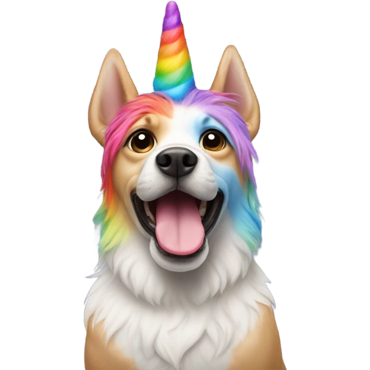 a unicorn dog emoji