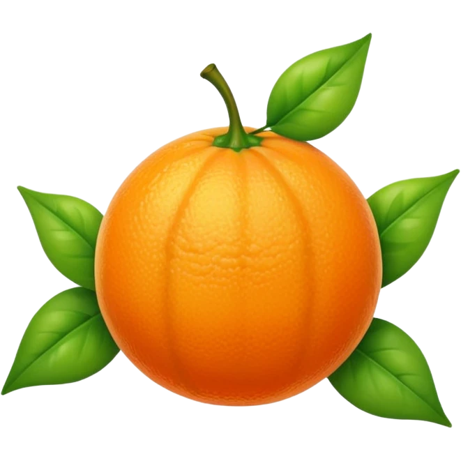 Orange: with one leaf smooth face  emoji