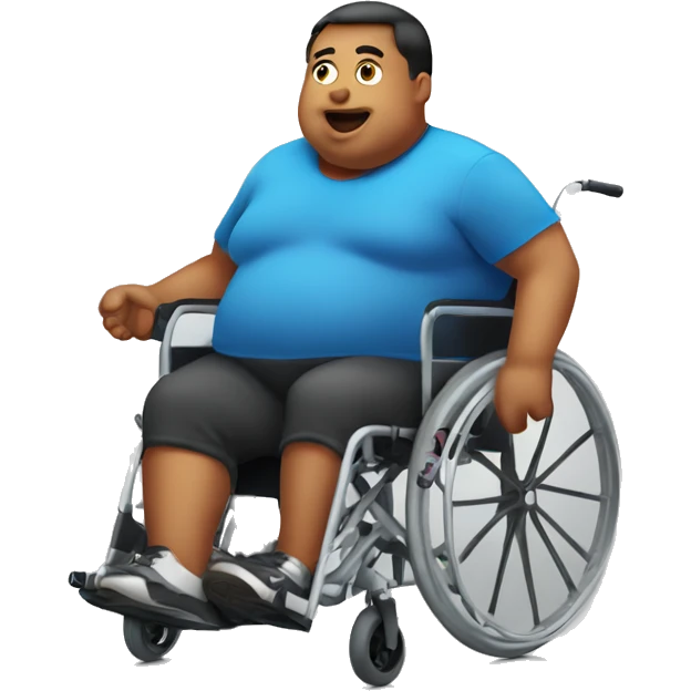 fat person in wheelchair emoji