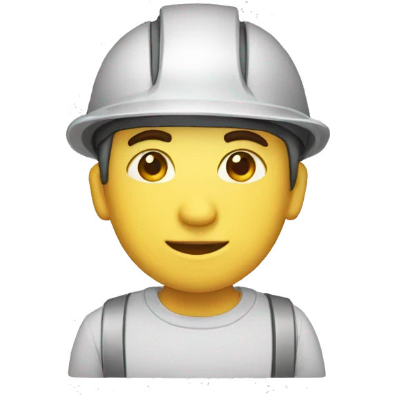 arquitecto con casco blanco  emoji