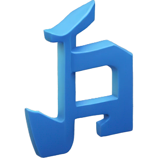 a strong blue mas symbol emoji