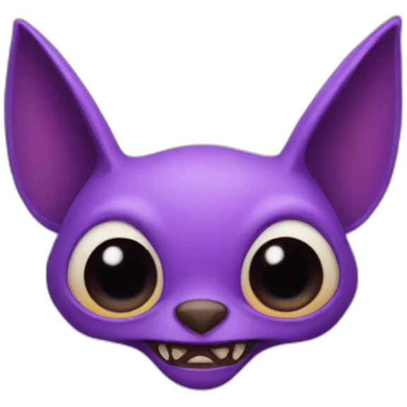 Purple bat realistic emoji
