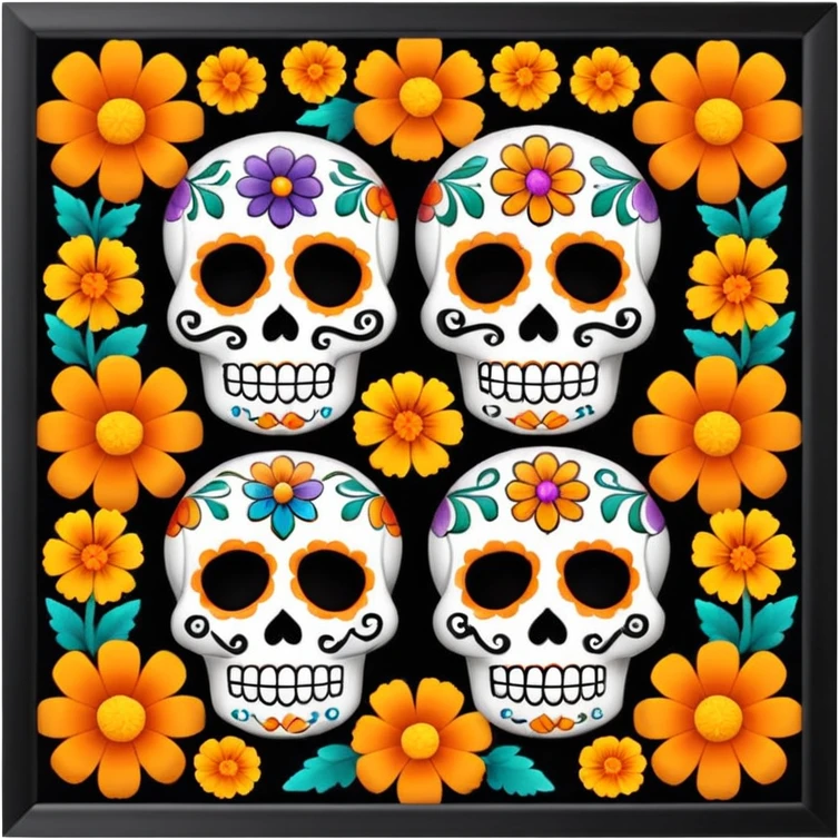 Mexican day of the dead emoji