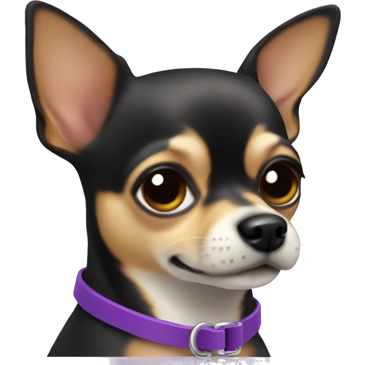Chihuahua with purple collar emoji