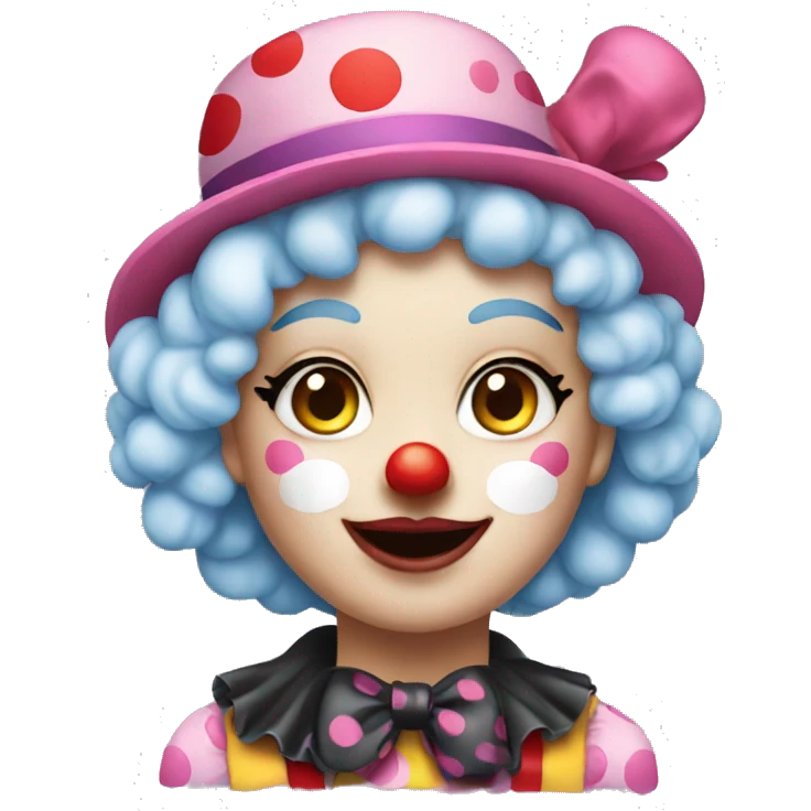 Girly clown emoji
