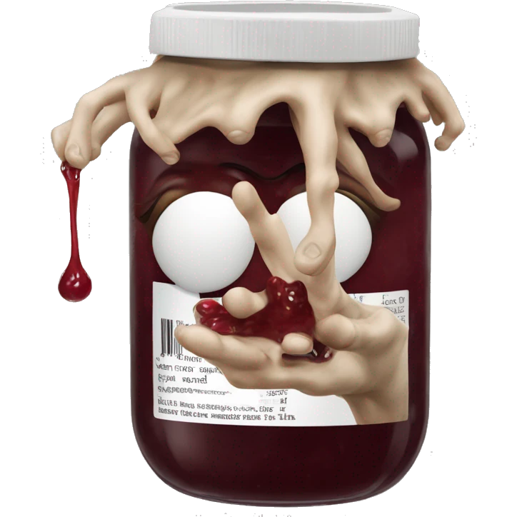 image of a Gollum from Lord of the Rings movie using a pump to pump a jar of jam emoji
