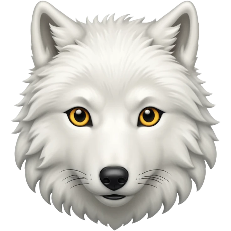 Hyper-realistic Arctic wolf  emoji