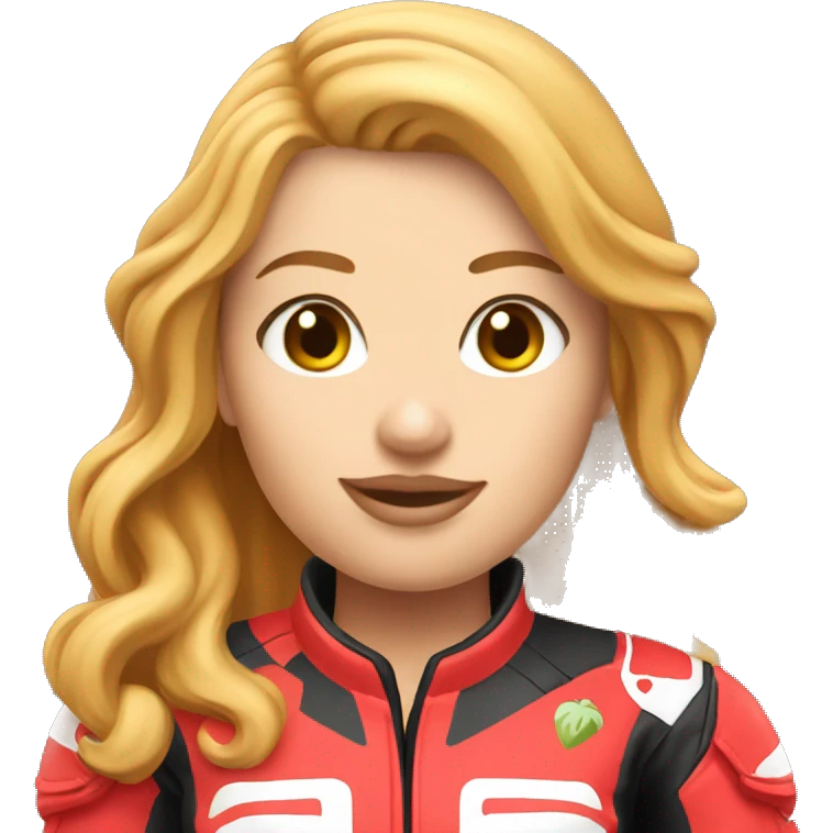 Strawberry blonde motocross women emoji
