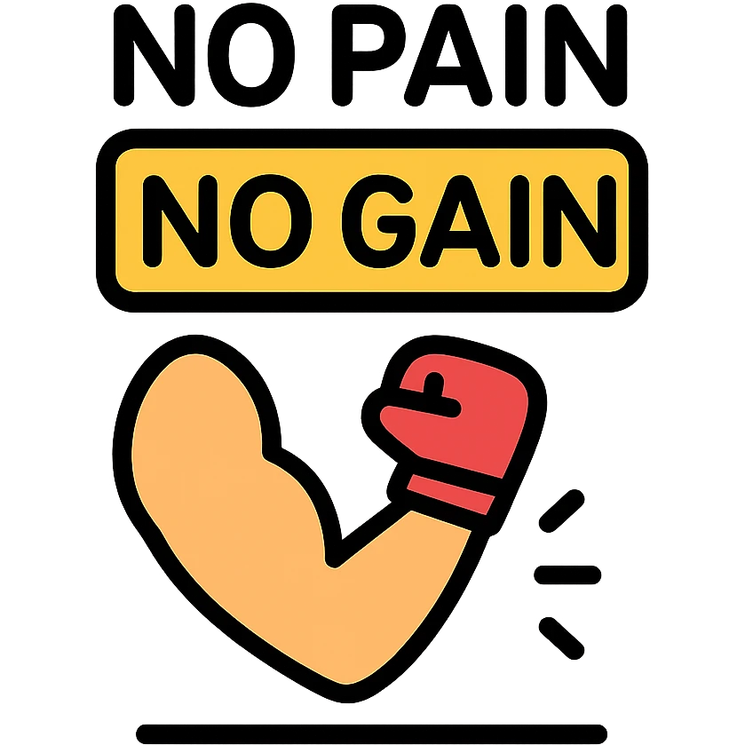 you gotta push through the pain emoji