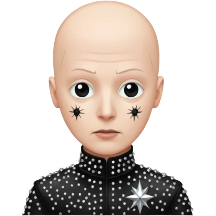 Pinhead with black sequin outfit  emoji