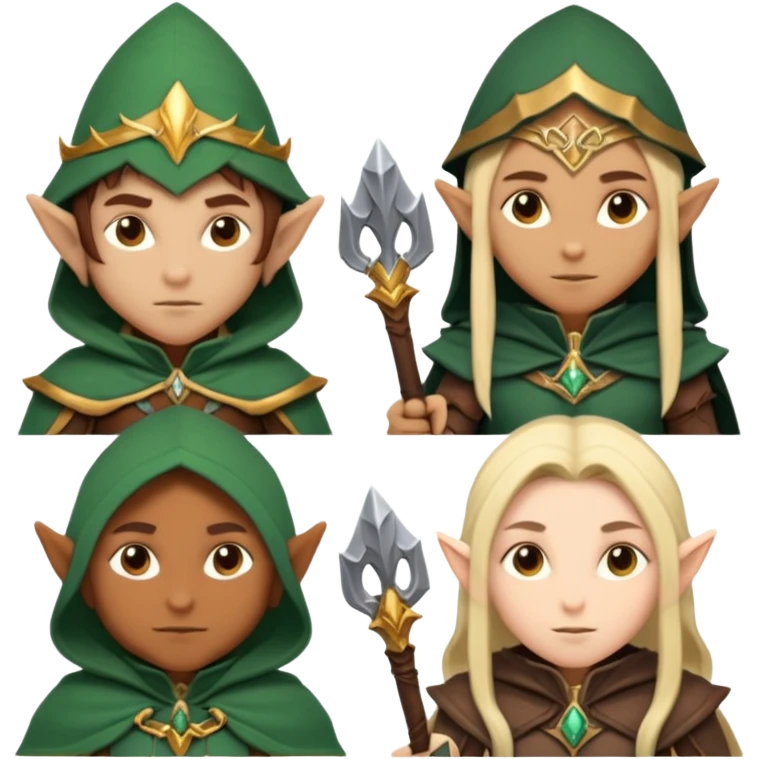 generate pack icon avatar like emoji on RPG theme. There is like warrior, magician, rogue, paladin and etc. Also mix it some race like human, orc, dwarf and etc. emoji