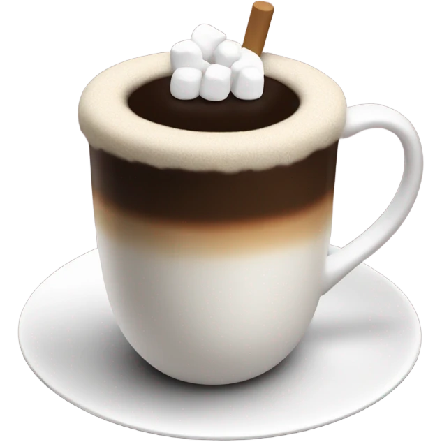cup of coffee with marshmellows and straw emoji
