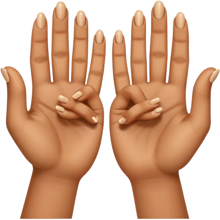 emodji de mains réaliste faisait un deux les doigt ont des ongles  emoji