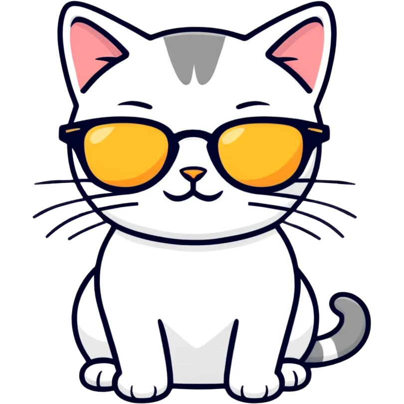 Cat with sunglasses emoji