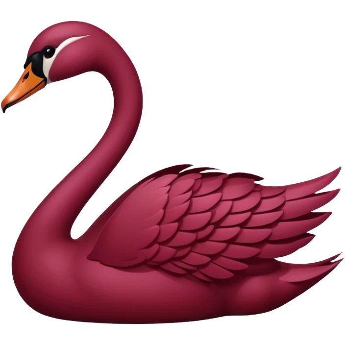 Maroon swan emoji