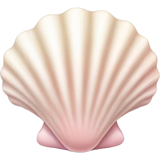 light Pink and beige seashell  emoji