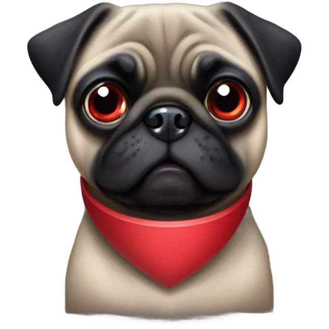 Valentine’s Day black pug emoji